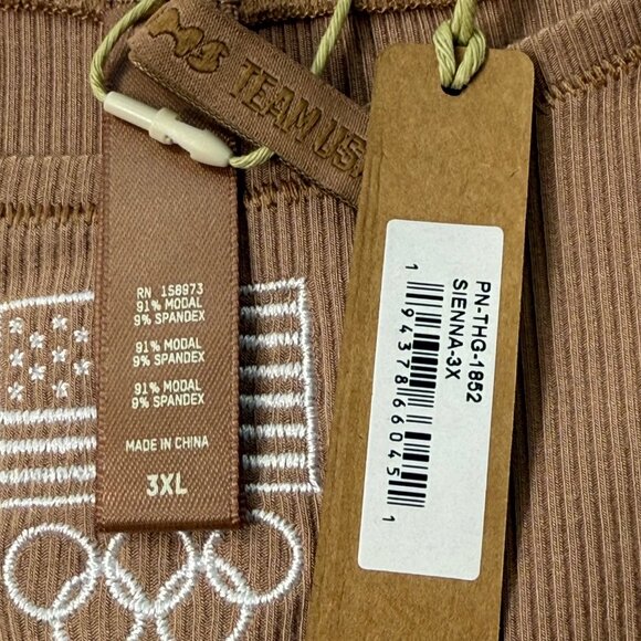 SKIMS Soft Lounge Rib Dipped Thong Team USA Sienna 3X - Picture 6 of 9